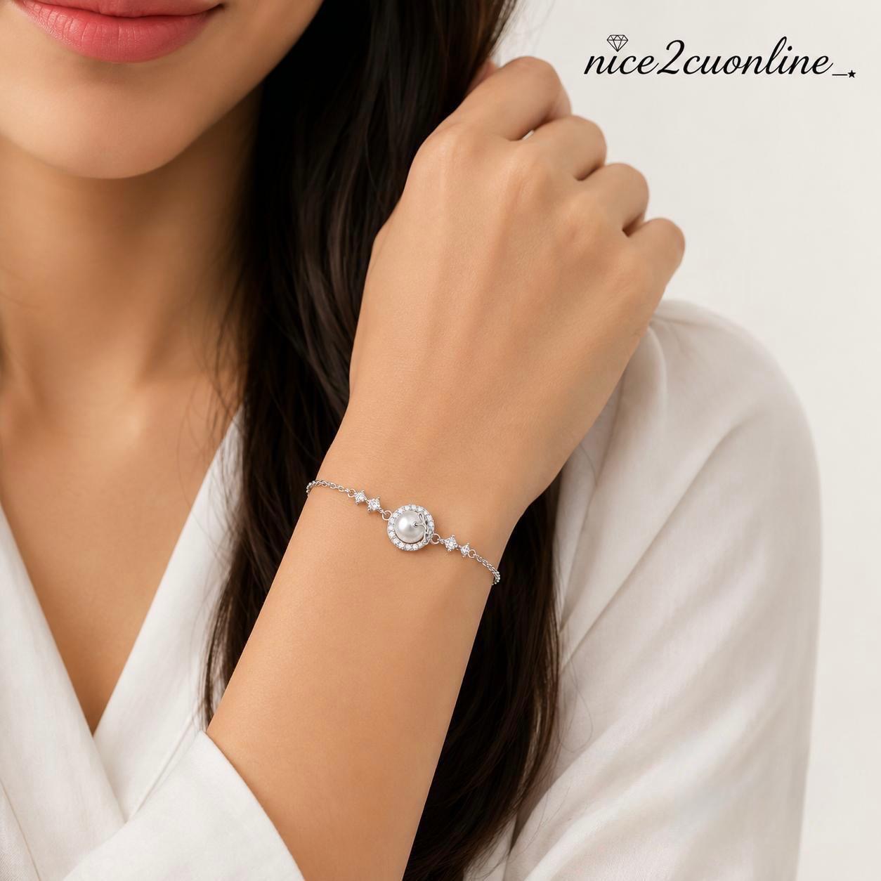 THE AURELIA SILVER PEARL BRACELET