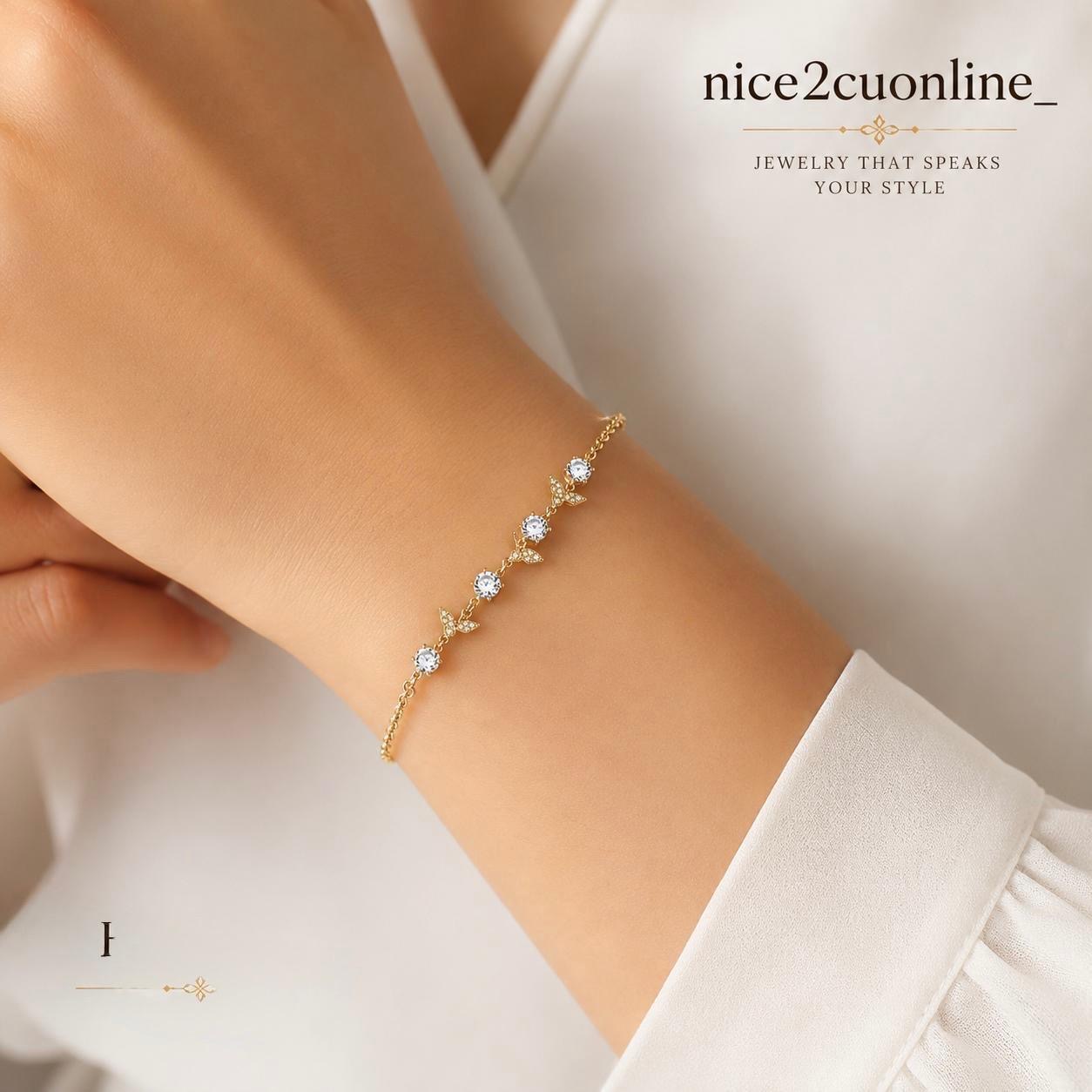 GILDED IVY & CRYSTAL VINE BRACELET