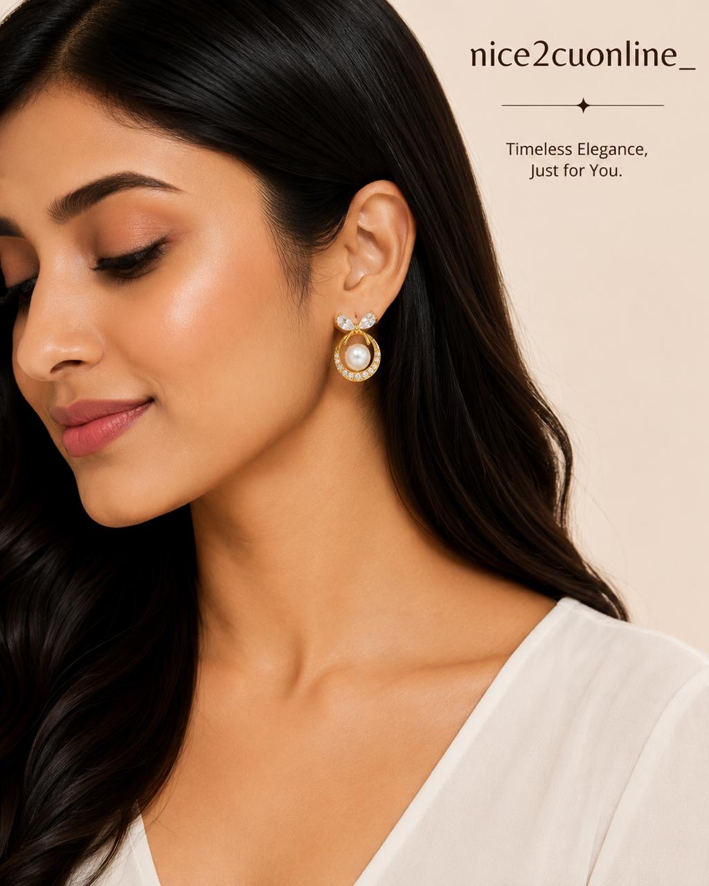 THE BELLE BOW PEARL EARRING